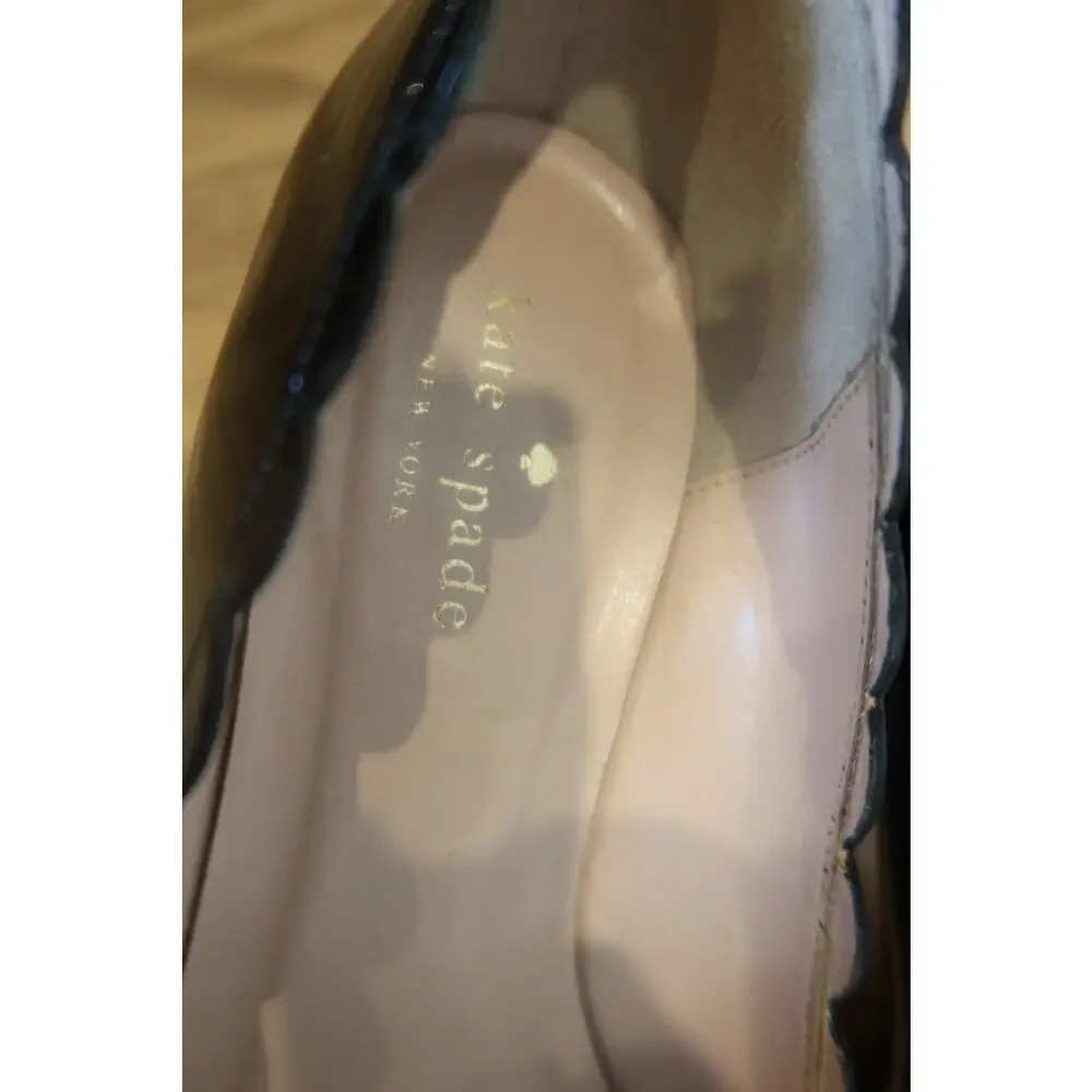 Kate Spade Maxine Black Patent Leather Bow Pointed Heels Women Sz 6 M - Picture 5 of 9